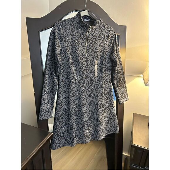 NEW Tommy Hilfiger knit Dress Cheetah Long Sleeve M - Picture 1 of 4
